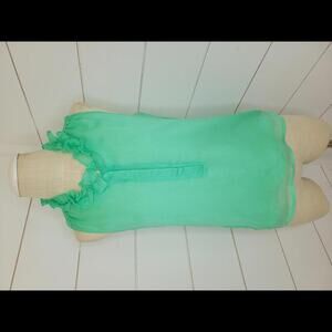 J CREW size 2 green sleeveless blouse